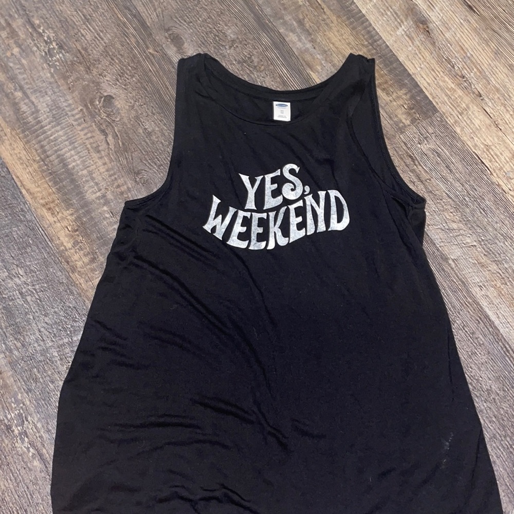 simple black tank top